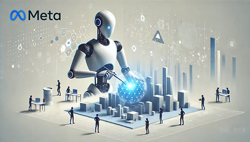 Meta metaverse vision with VR and AR devices concept